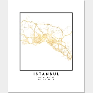 ISTANBUL TURKEY CITY STREET MAP ART Posters and Art